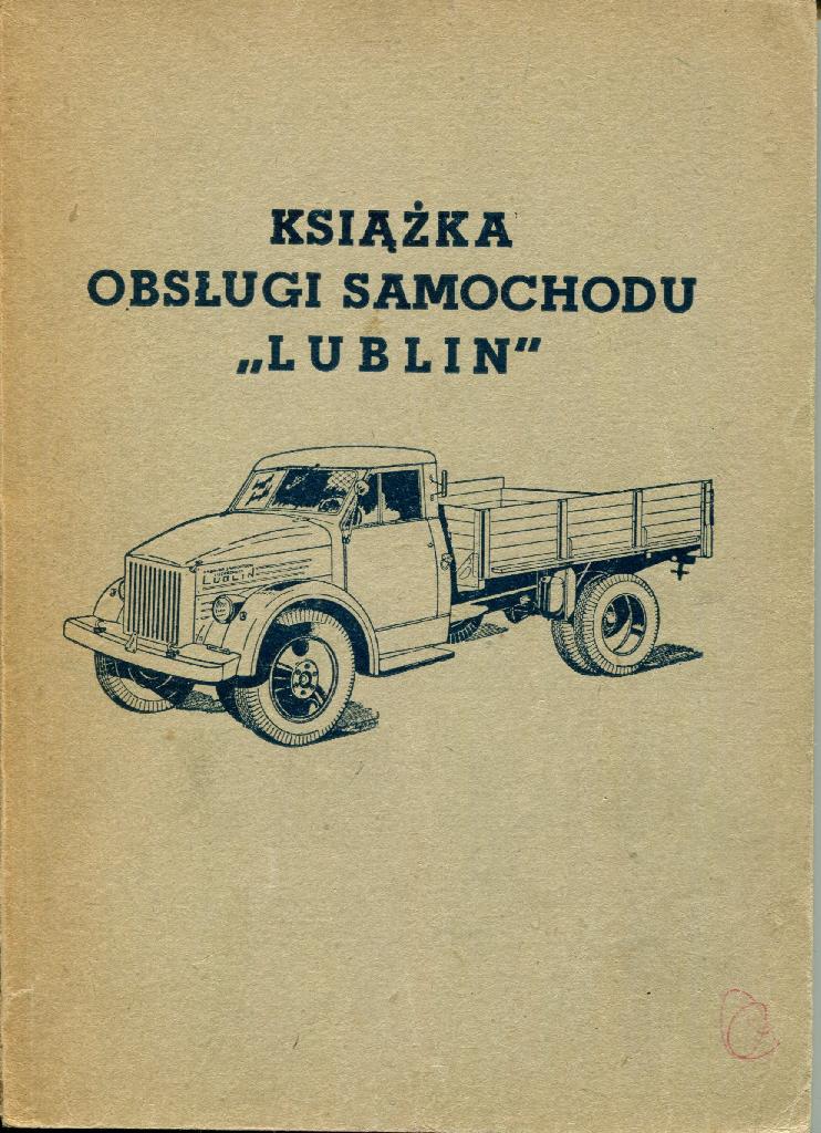 Książka obsługi samochodu LUBLIN