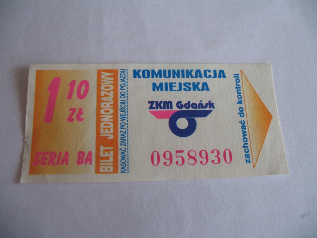 Bilet ZKM Gdańsk 1,10 zł