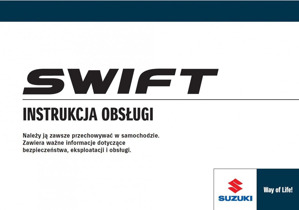 Suzuki Swift 2010 - 2014 +Radio Instrukcja Obsługi
