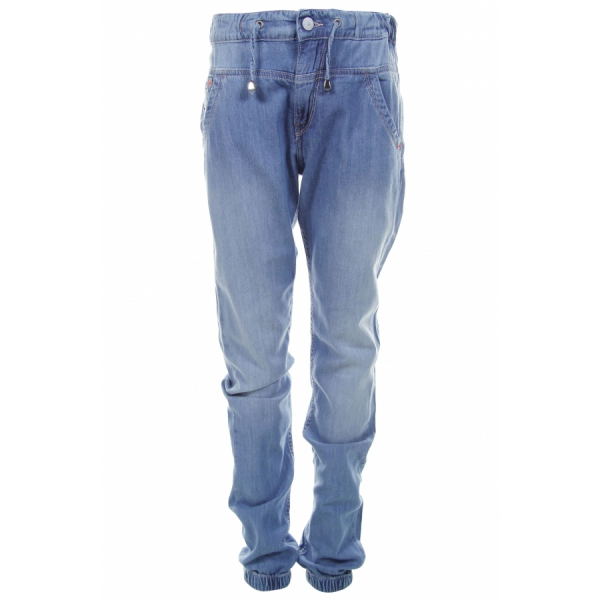 -60% luźne SPODNIE jeansy PEPE JEANS ściągacz 128