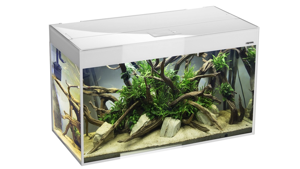 AQUAEL GLOSSY 400L White 150x50x63 Zestaw Akwarium