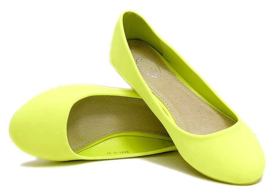 ~Ballerinkaa~ Baleriny Seledynowe Yellow 3691 r39