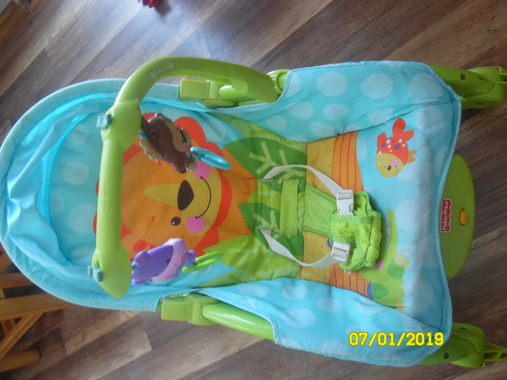 FISHER PRICE leżaczek bujak fotelik kołyska GRATIS