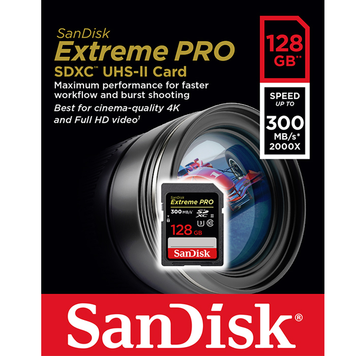 Sandisk-Store SanDisk SDXC Extreme Pro 128GB 300MB