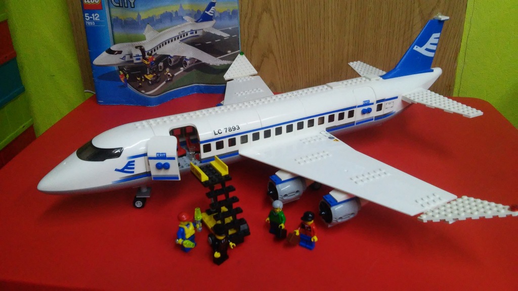 Lego City 7893 Duży Samolot Pasażerski + 7901
