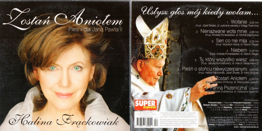 FRĄCKOWIAK HALINA ZOSTAŃ ANIOŁEM CD LISTEK SUPER E