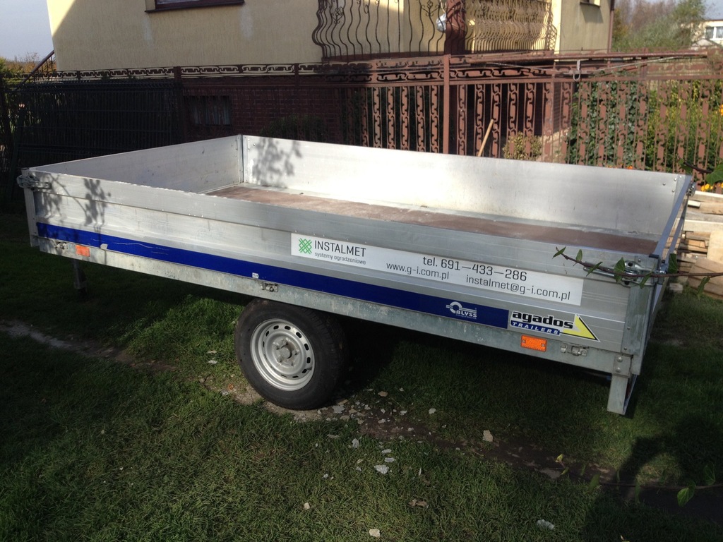 Przyczepa ciężarowa ciężka 1300 kg Agados vz 32 FV