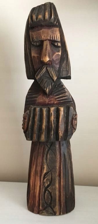 ŚWIĄTEK DREWNIANY FIGURKA RZEŹBA DUŻA