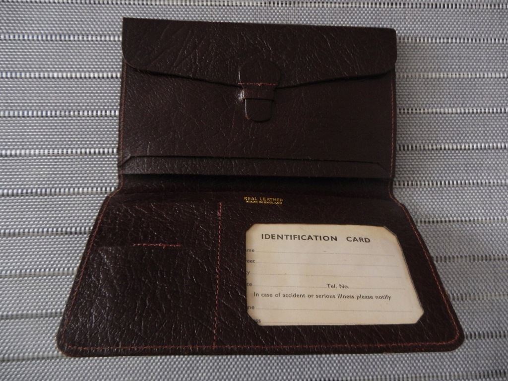 Portfel męski Real Leather Made in England
