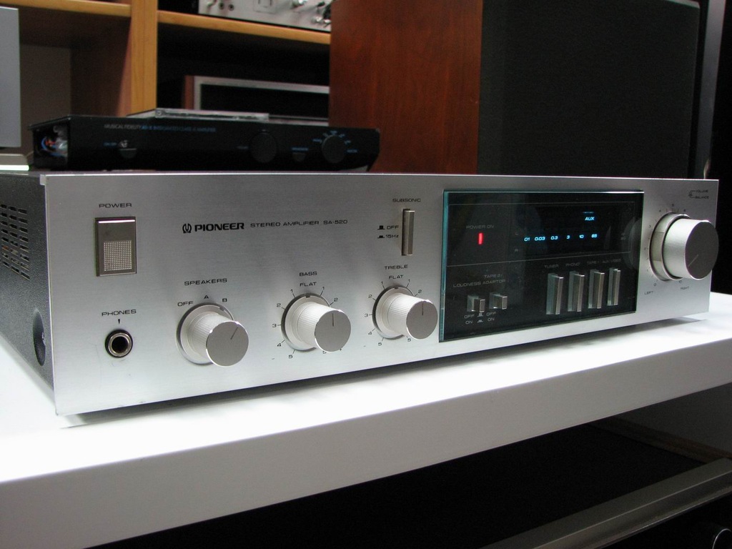 WZMACNIACZ Vintage PIONEER SA-520 - Blue Line,GWAR