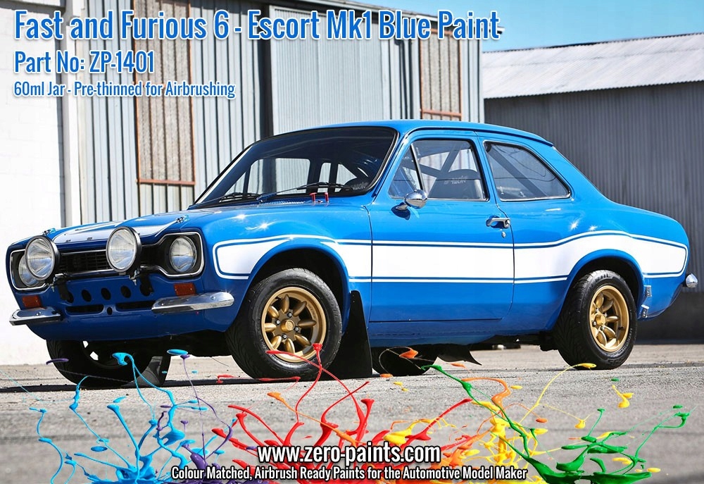 ZP1401 Fast and Furious 6 Ford Escort Mk 1 Blue