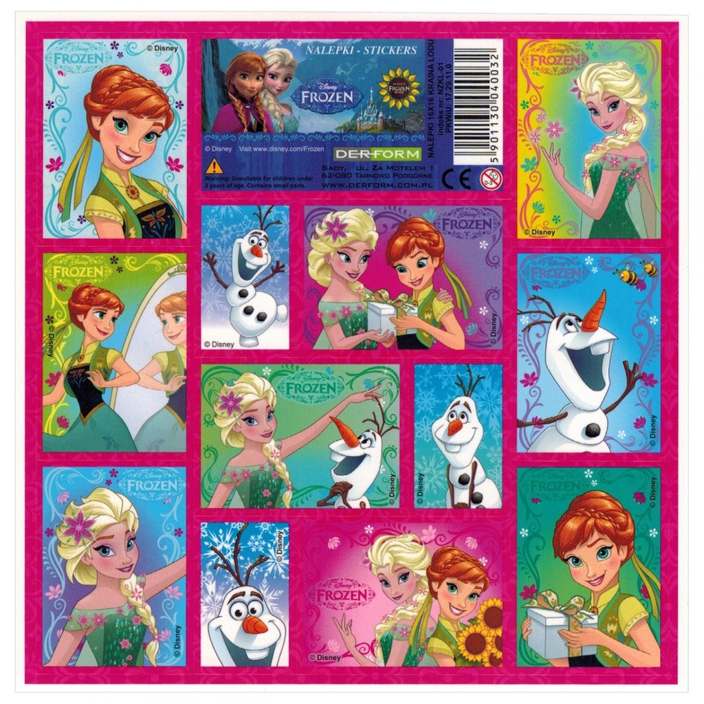 Nalepki ozdobne FROZEN KRAINA LODU ANNA ELSA