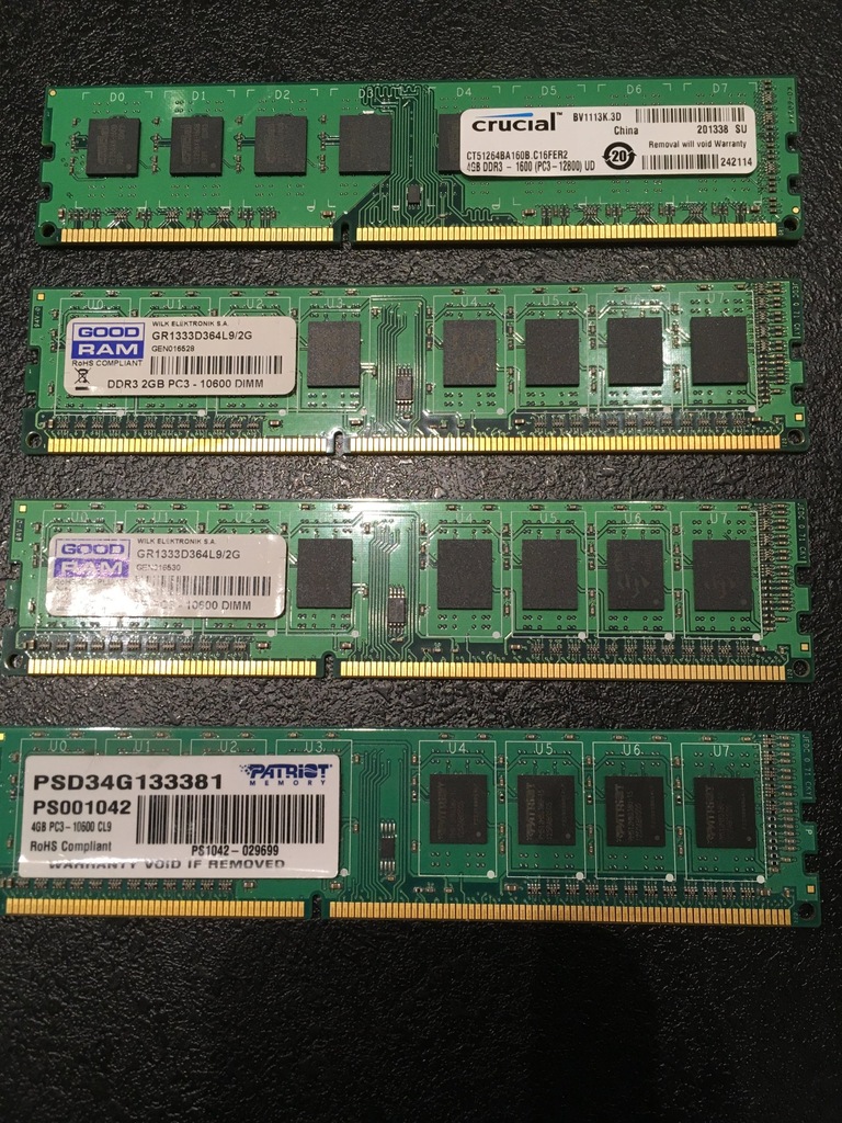 Kości Pamięci Ram 12Gb