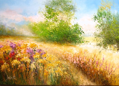 Art58 ŁĄKA - SŁONECZNA POLANA DUŻY FORMAT 50x70cm