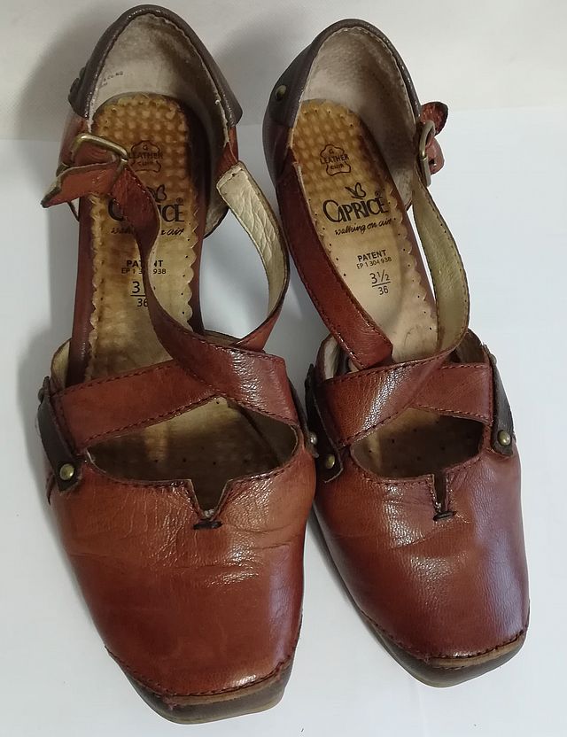 Buty damskie CAPRICE 36 brązowe sandały czółenka