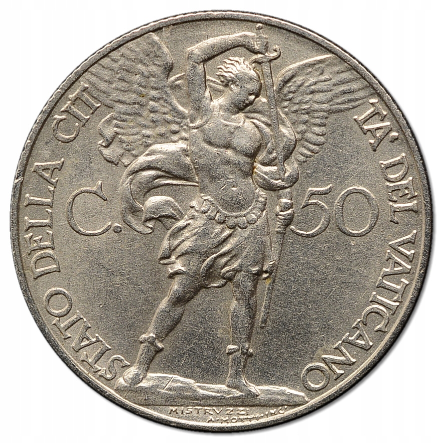 42.WATYKAN, PIUS XI, 50 CENTESIMI 1932