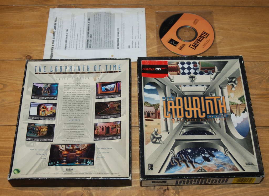 COMMODORE AMIGA CD32 THE LABYRINTH OF TIME BOX