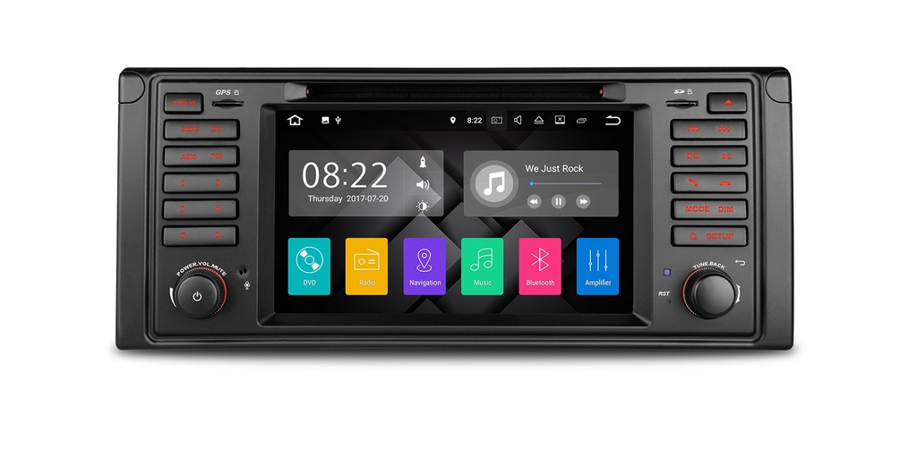 BMWNawigacja E39 5 Android 7.1 GPS,WiFi radio