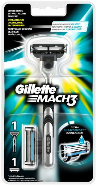 Maszynka do golenia Gillette Mach 3 plus 2 wkłady