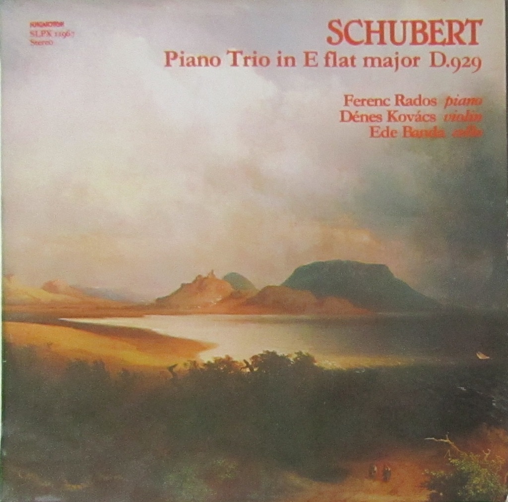 WINYL SCHUBERT PIANO TRIO IN E FLAT MAJOR