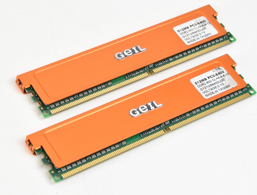 Pamięć RAM 1GB GEIL DDr2 2x512MB PC2-6400 800MHz