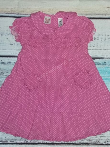 Baby GAP śliczna różowa sukieneczka 6-12 podszewka