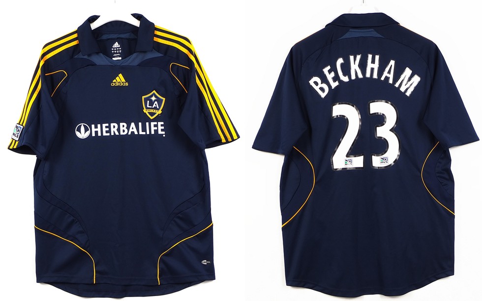 00s adidas \"ベッカム LA GALAXY\" ADIDAS LA GALAXY DAVID BECKHAM KOSZULKA MĘSKA *L