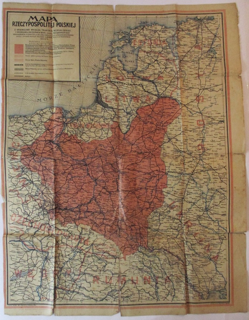 Mapa Rzeczpospolitej Polski, POLSKA, X 1920 r