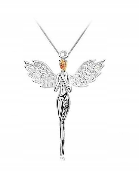 Crystal Jewelry Naszyjnik Damski Anioł Kryształy