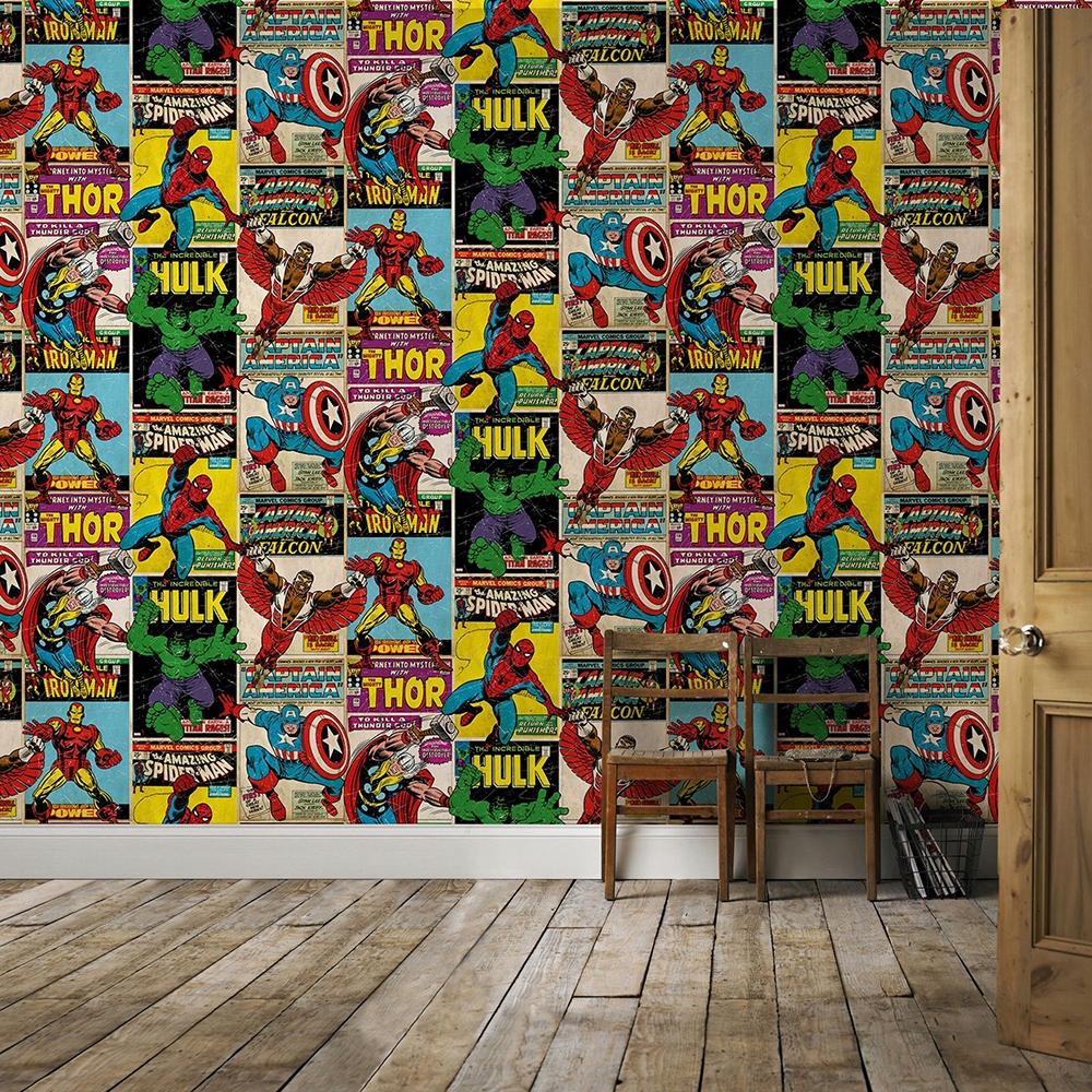 Tapeta na Pulpit Marvel Avengers Retro komiks