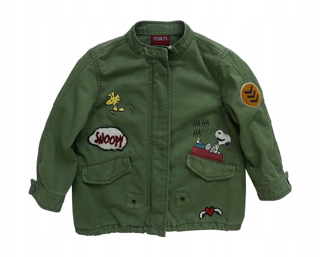 ZARA kurtka khaki Snoopy 4 lata 104