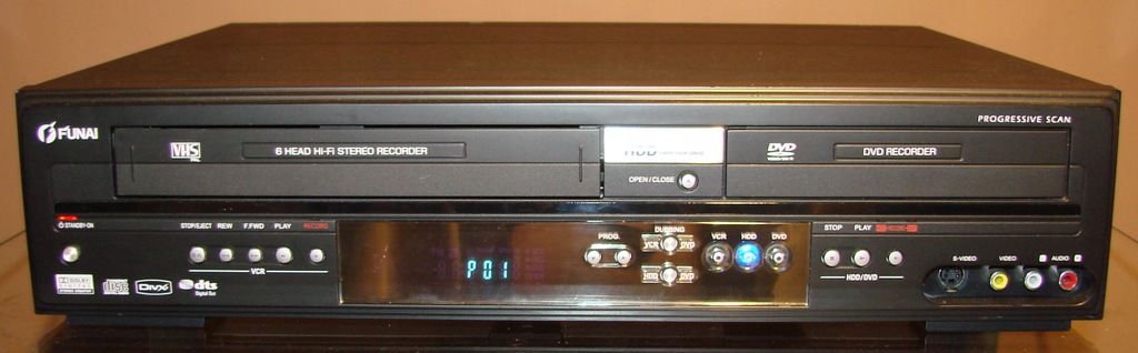 FUNAI T3A-A8182DB COMBO Nagrywarka VHS DVD-RW HDD