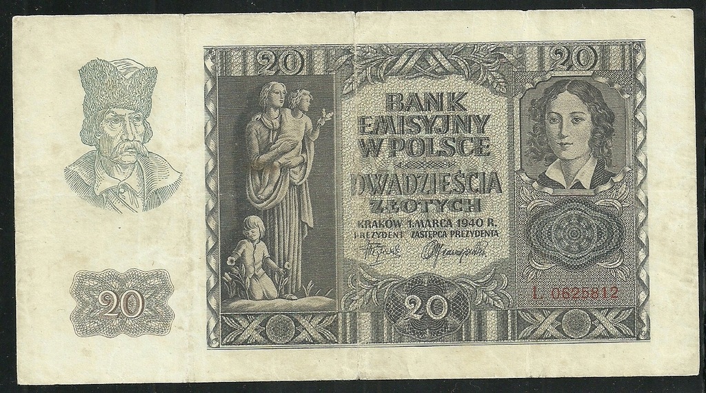 20 ZŁOTYCH-1940r.