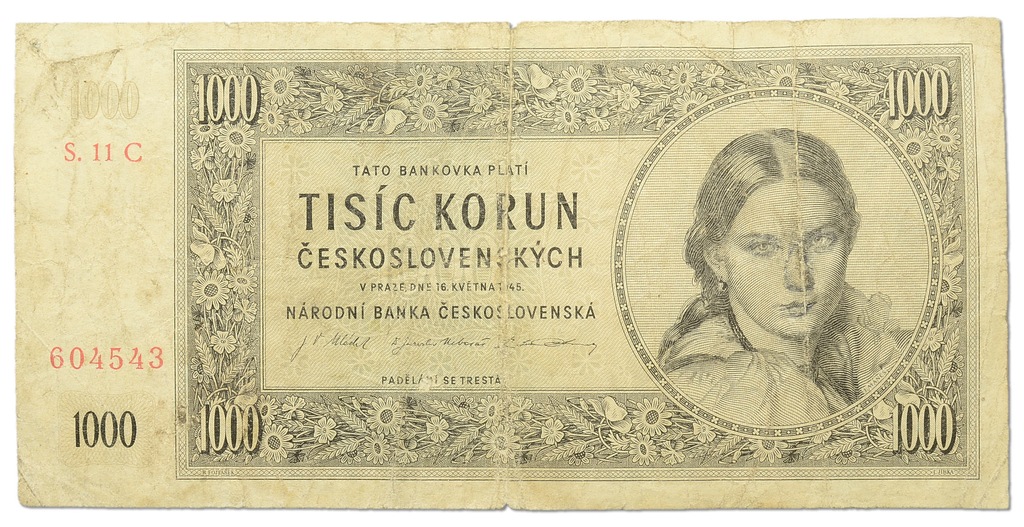 9.Czechosłowacja, 1 000 Koron 1945, P.74.c, St.3