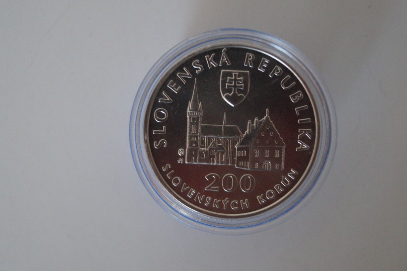 słowacja 200 koron srebro rzadkie ag bardejov