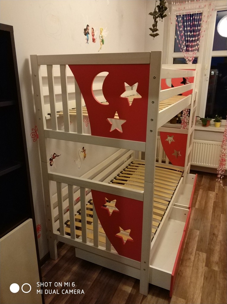 Łóżko piętrowe z możliwością rozłożenia na dwa