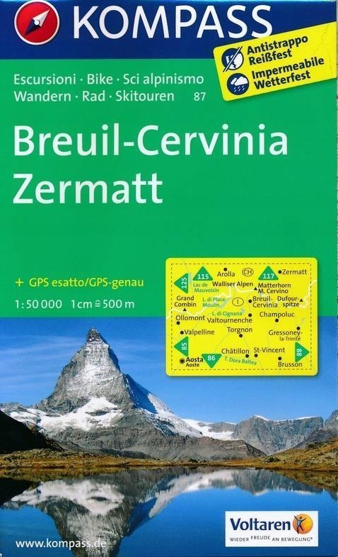 BREUIL - CERVINIA - ZERMATT 1:50 000 KOMPASS