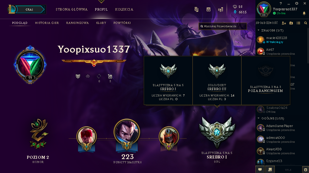 Konto League Of Legends LOL EUNE YASUO 700k