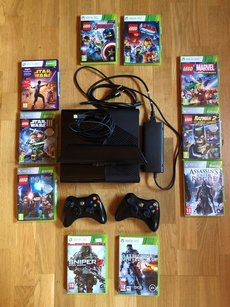 Konsola Xbox 360 500GB | 2x Pad | Kinect | 10x Gra