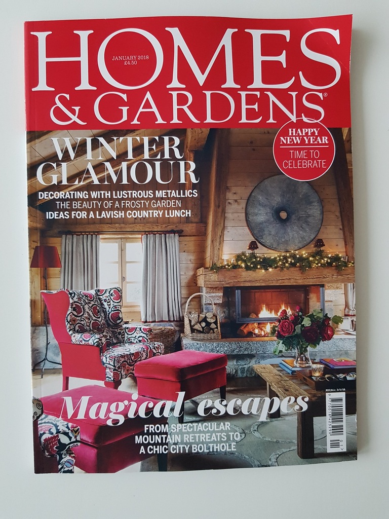 Homes & Gardens January 2018 UK wnętrza design