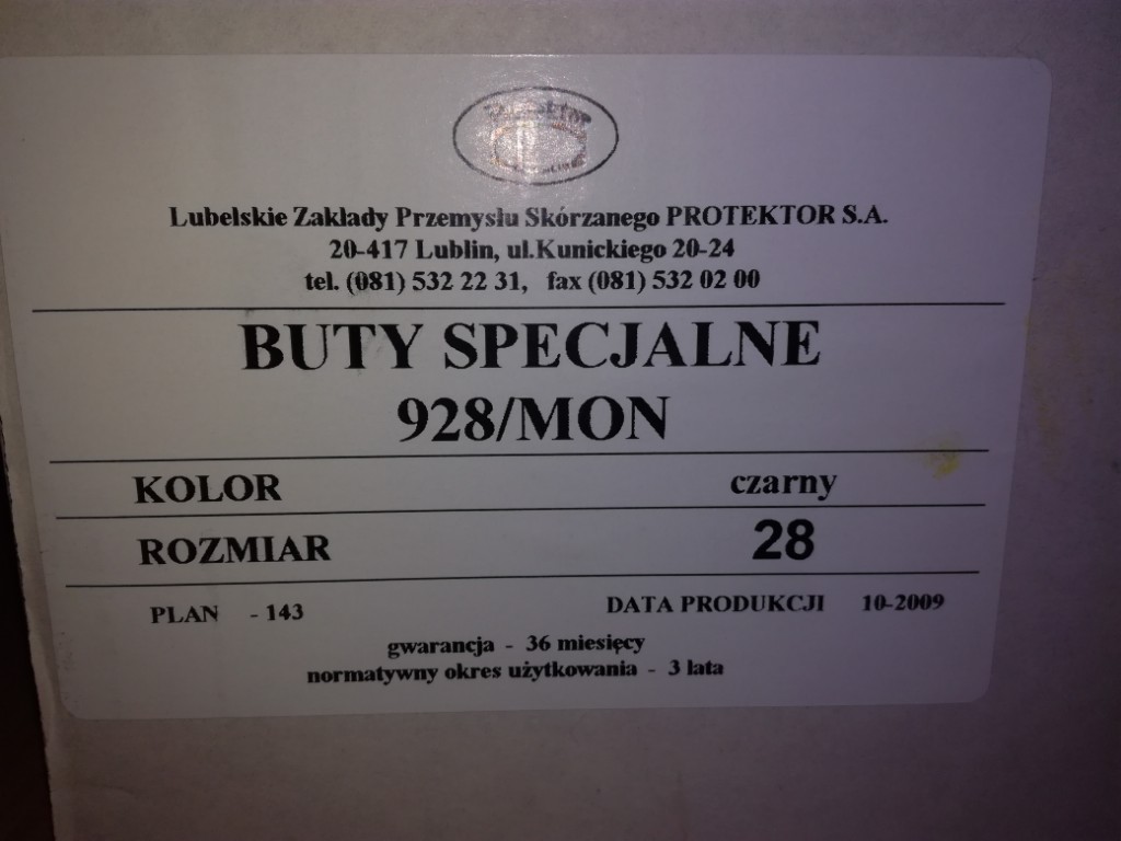 Buty specjalnie MON Protektor 28 / Nowe!!!!