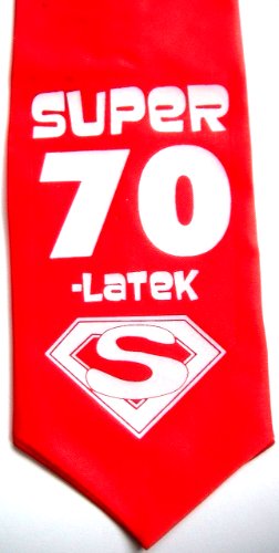 KRAWAT 70-tka urodziny ŚMIESZNY PREZENT dla FACETA