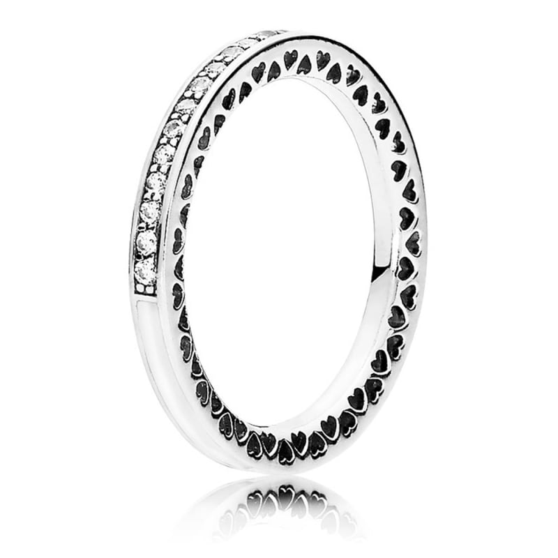 Pandora Biała emalia  191011CZ roz.56  S925 ALE