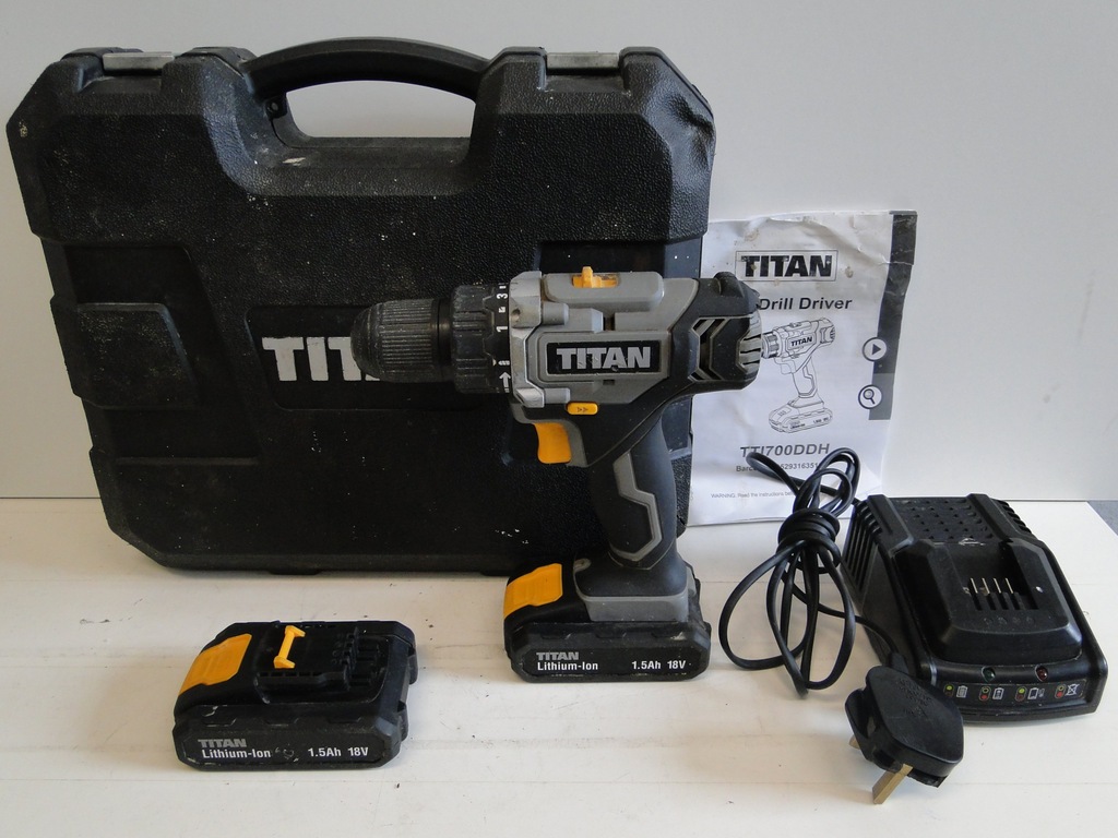 TITAN Wkr tarka Li Ion 18V 2 Aku TTI700DDH 7348574939 oficjalne archiwum Allegro