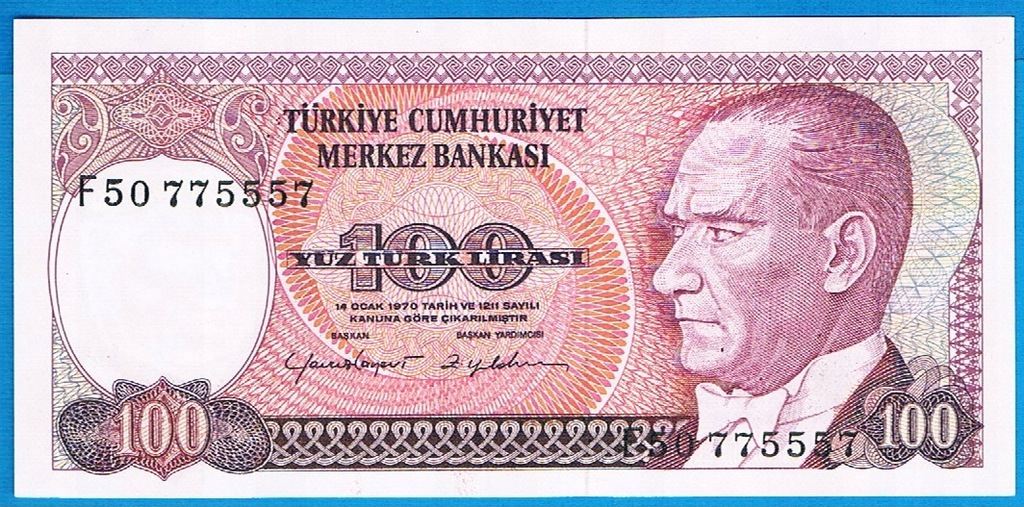 Turcja 100 lirasi rok (1984) P. 194 stan 1