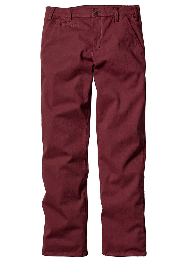 Spodnie ze stretchem chino Slim czerwony 98 973059