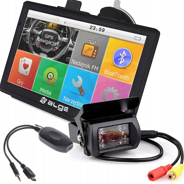 GPS ALGA PRIMA AN720 + KAMERA COFANIA + MODUŁ FM