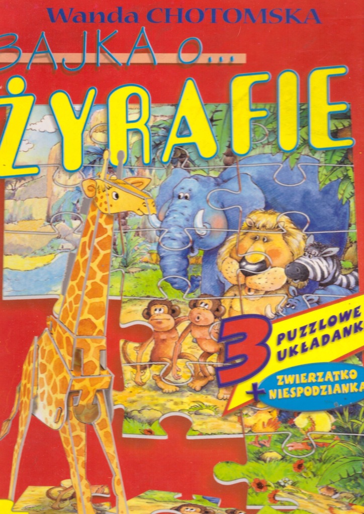 Bajka o żyrafie Chotomska z puzzlami - 3 układanki