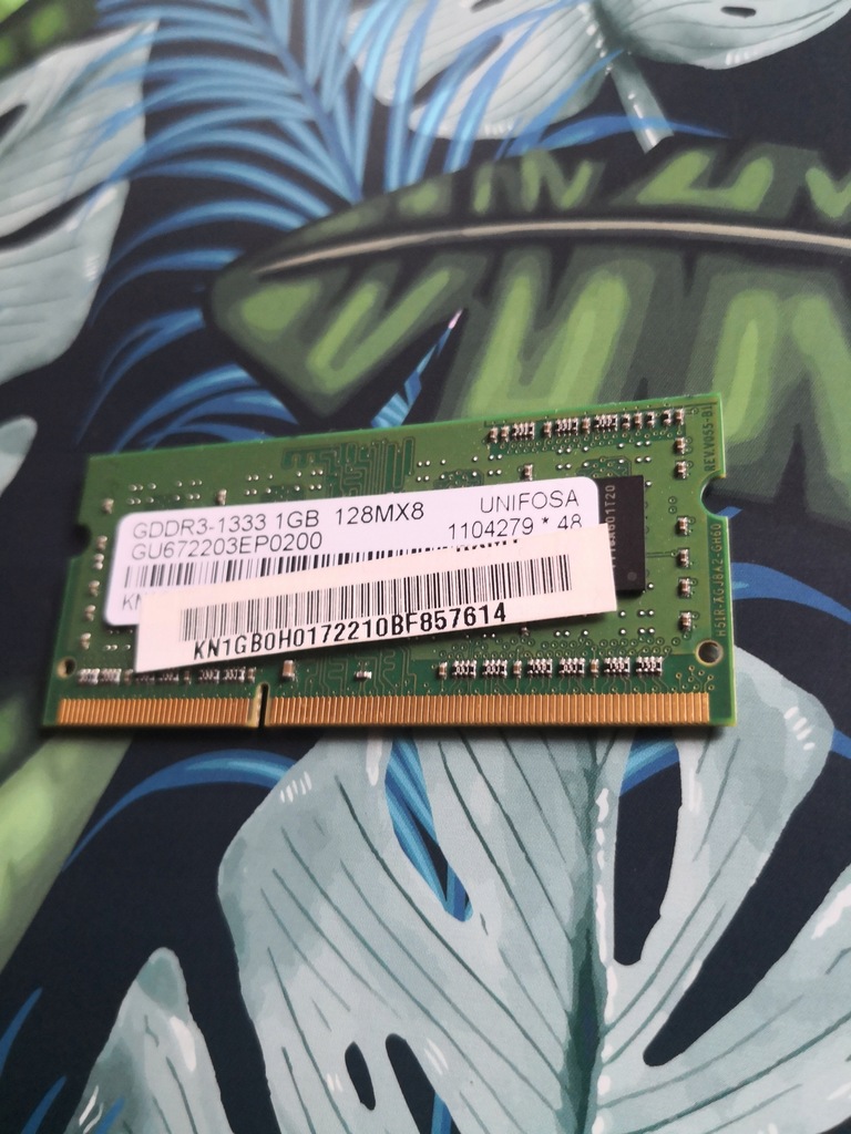 Pamięć DDR3 do Laptopa GDDR3-1333 1GB 128Mx8 1,5V
