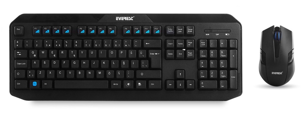 ZESTAW BEZPRZEWODOWY KLAWIATURA + MYSZ EVEREST USB